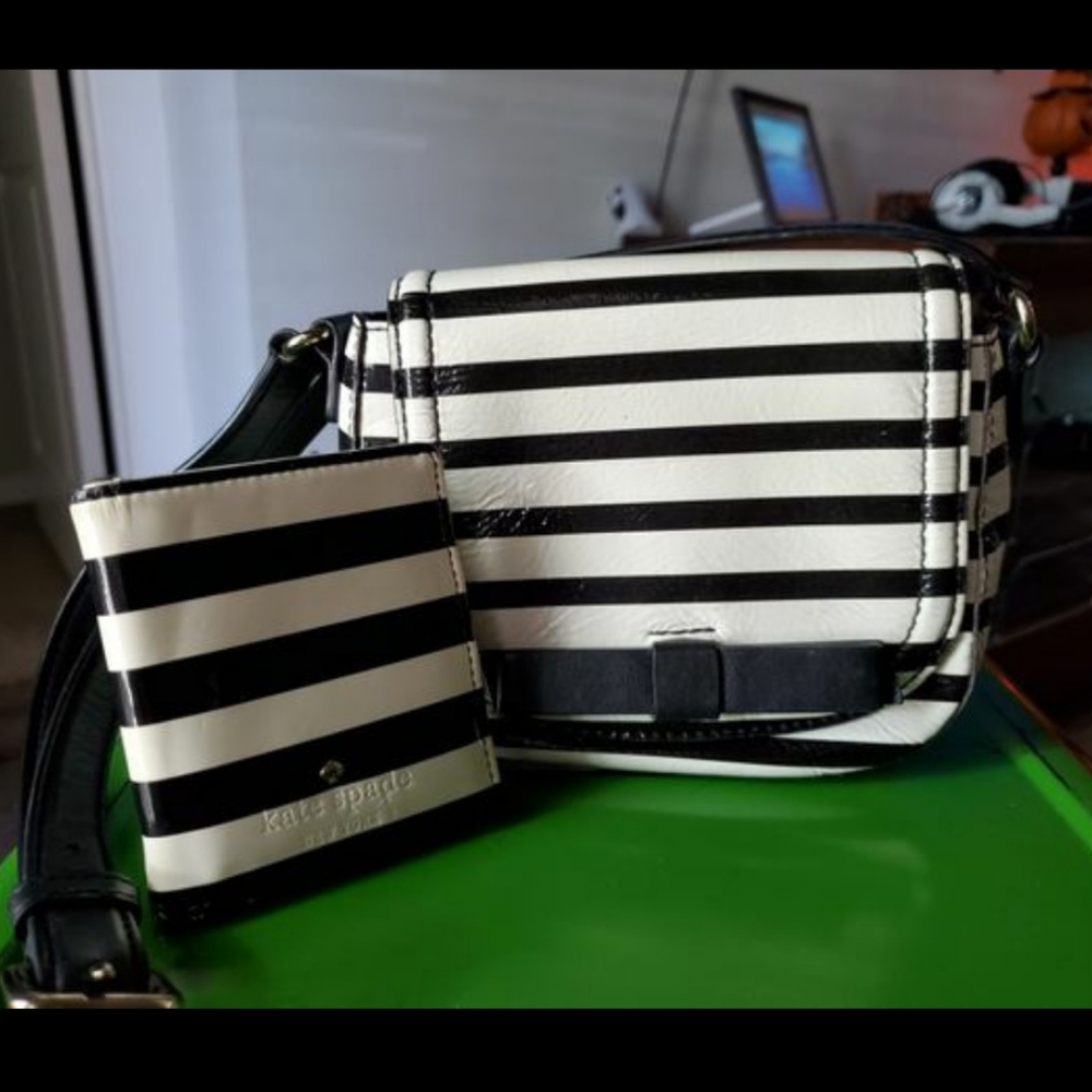 Black & White Kate Spade Purse & Wallet Set